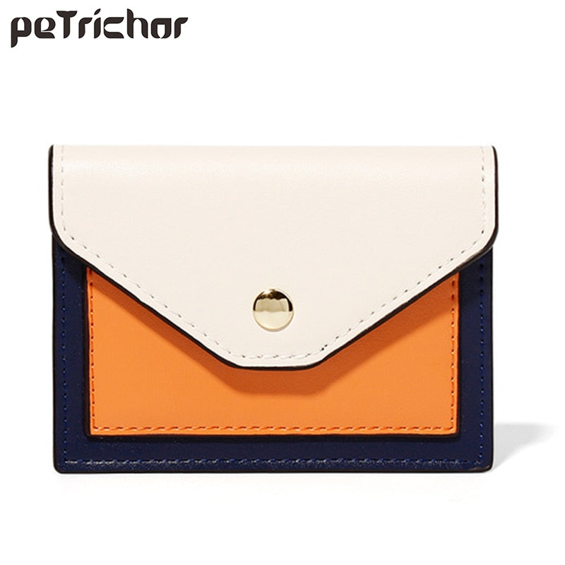 Brand Women Wallet Short Purse Small PU Leather Credit Card Holders Slim Envelope Female Wallets Coin Pocket Fashion Clutch Bags