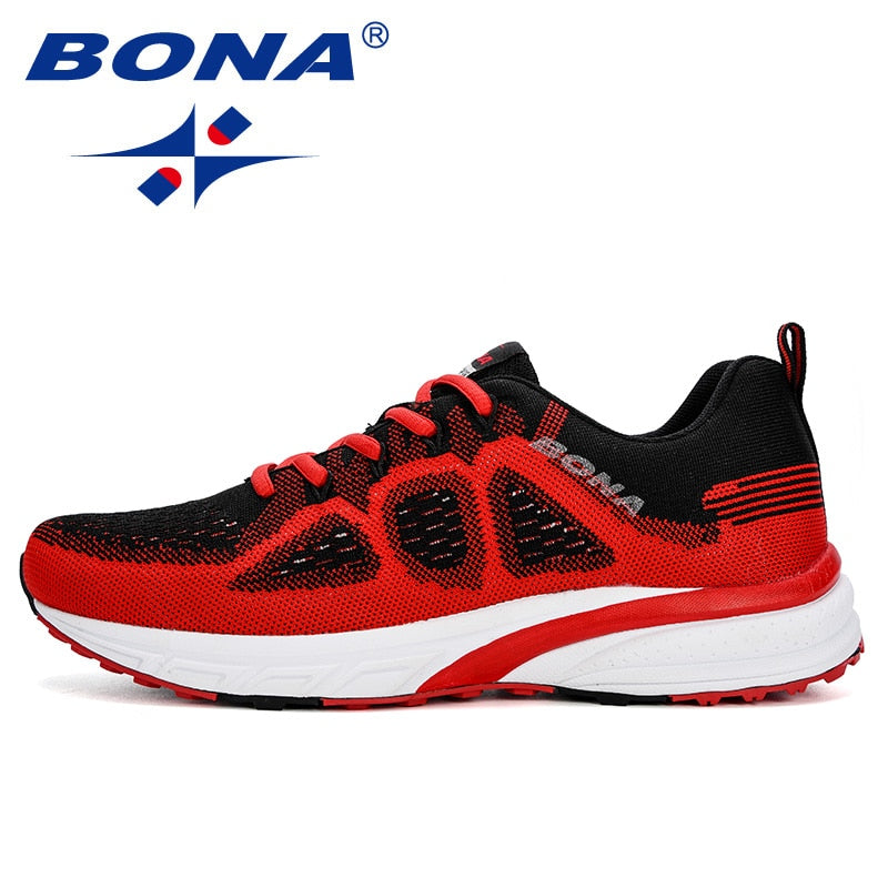 BONA Sneakers Men Shoes Sport Mesh Trainers Lightweight Baskets Femme Running Shoes  Outdoor Athletic Shoes Men