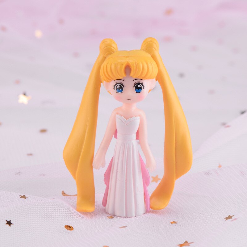 Long Hair beauty figurine DIY teen heart Decoration  cake decoration Fairy Garden Miniatures cartoon kids gifts Home Decor