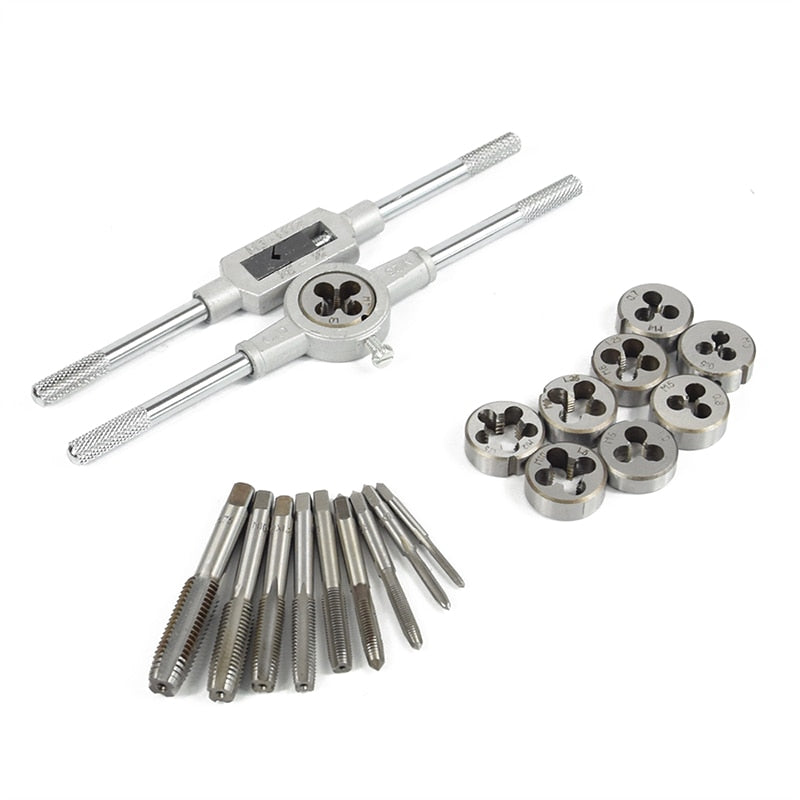 Tap And Die Set 8/20/40pcs Tap Wrench Threading Tools Metric/Imperial Hand Tapping Tools For Metalworking Screw Thread Tap Die