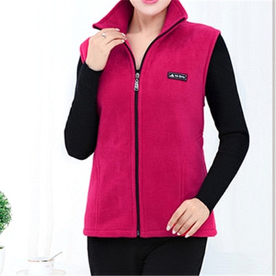 UHYTGF 2022 New Fleece Women Vests Autumn Korean Loose Size  Sleeveless Jacket Ladies Fashion Zipper Casual Waistcoat Female 442