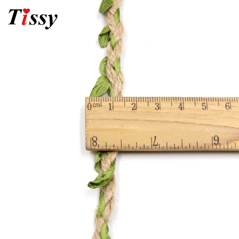 2m DIY Artificial Leaves Twine String With Leaf Silk Leaves Flower Garlands Home Garden/Wedding Party Decoration Fake Flowers