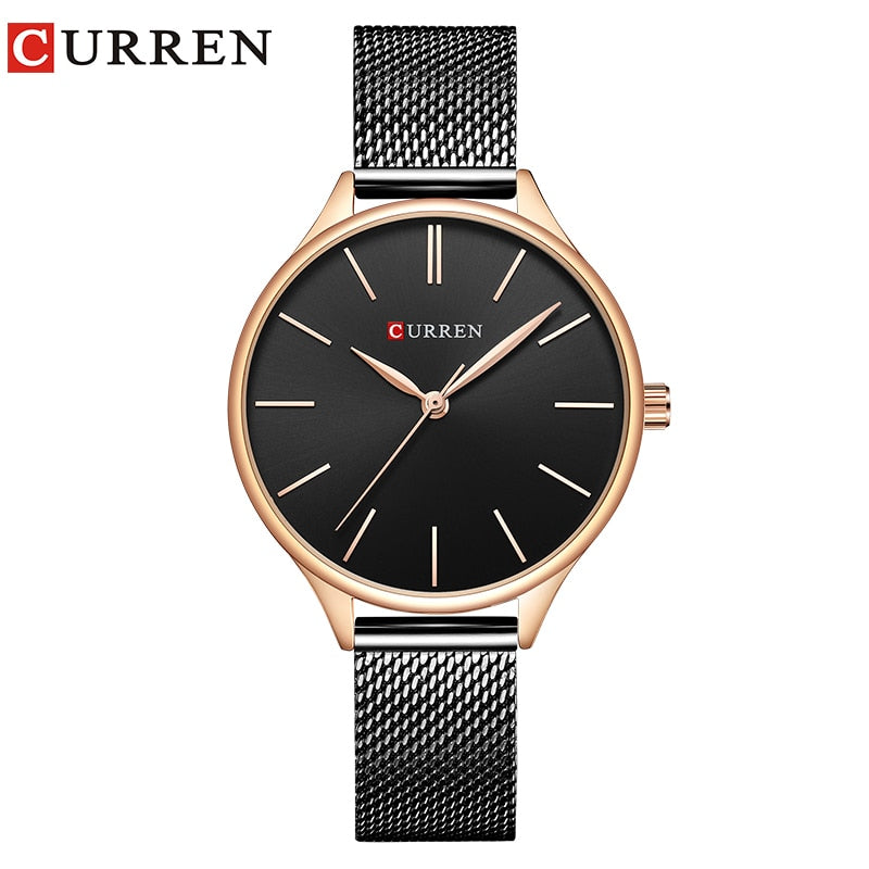 CURREN Simple Watches Hot Sale Wristwatches Women brand Fashion Dress Ladies Bracelet Watch Rose Gold Clock Gifts