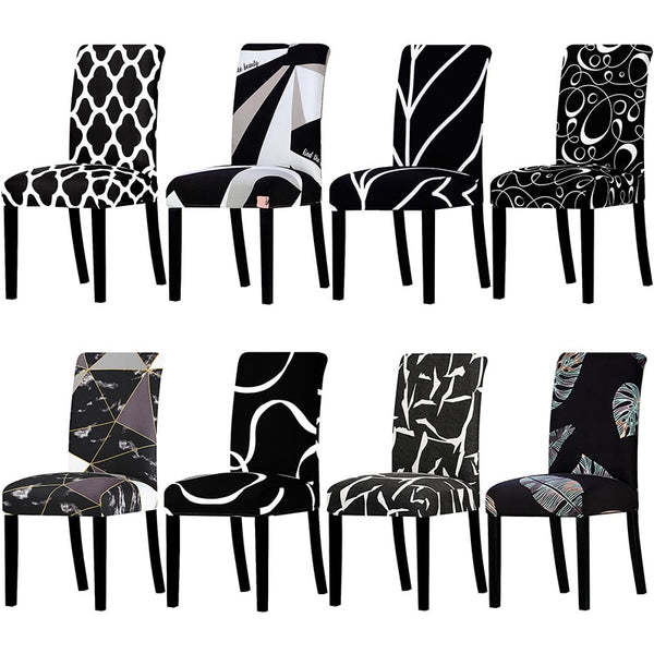 All Black Color Design Chair Cover Washable Removable Big Elastic Seat Covers Stretch Slipcovers Used For Banquet Hotel Home