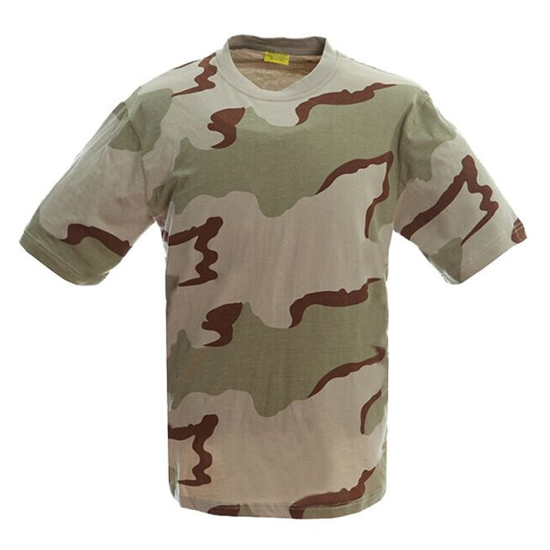 MEGE Military Camouflage Breathable Combat T-Shirt,  Men Summer Cotton T-shirt, Army Camo Camp Tees