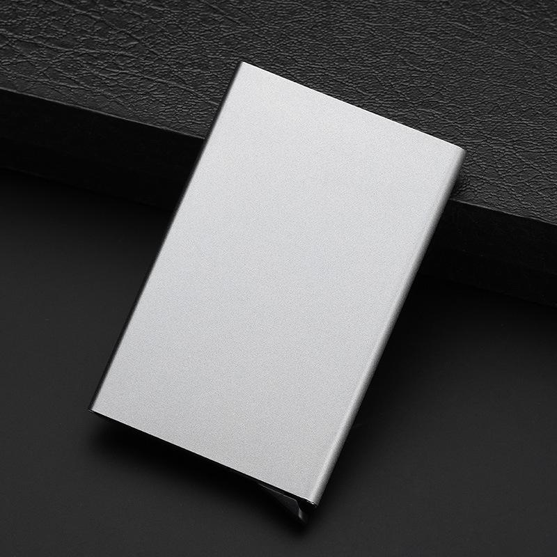 Anti-theft ID Credit Card Holder Minimalist Porte Carte Thin Aluminium Metal Wallets Pocket Case Bank Women Men Credit Card Box