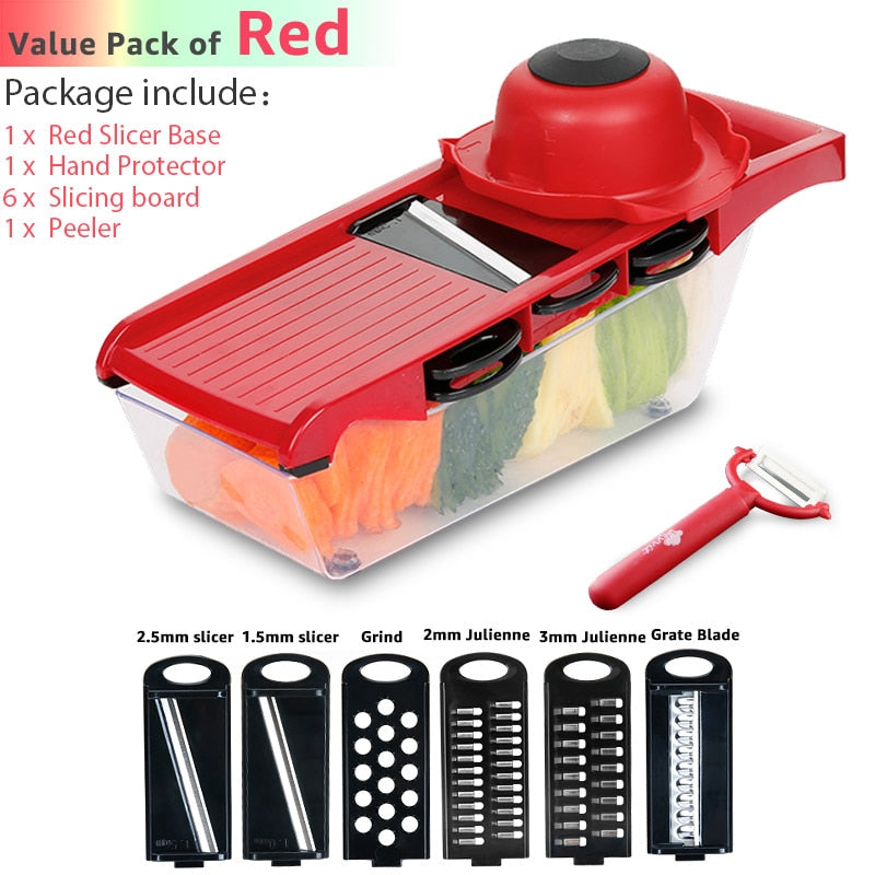 Vegetable Slicer Cutter Grater Peeler Fruit Carrot Potato Cheese Onion Steel Blade Kitchen Accessories Cooking Tools