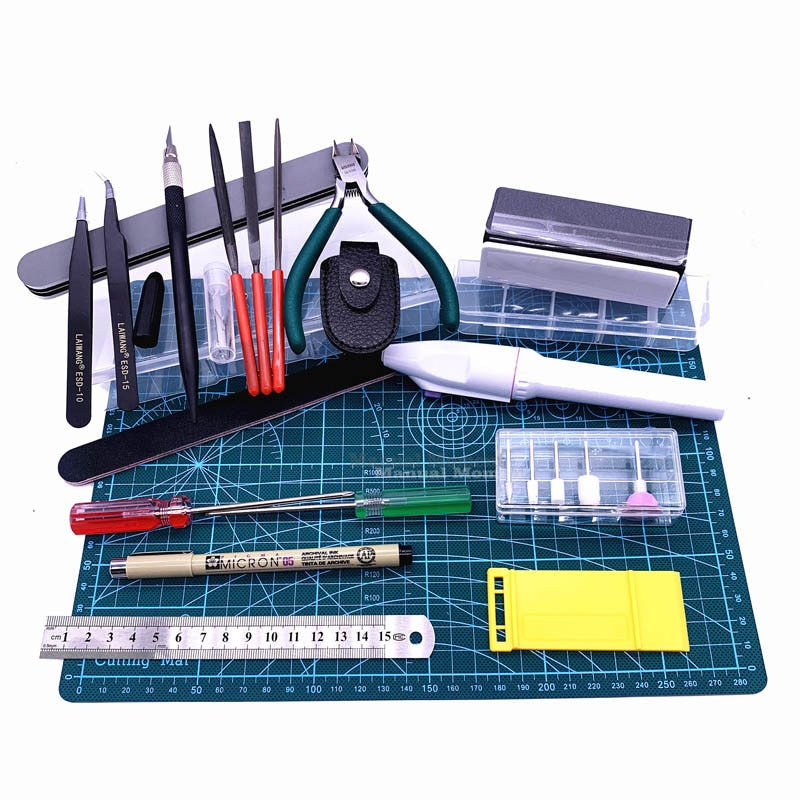 Model Building Tools Combo For Mecha Tools Military Hobby Model DIY Accessories Grinding Cutting Polishing Tools Set