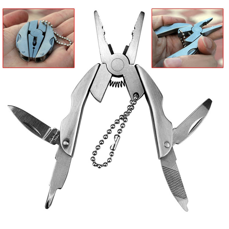 Portable Multifunction Mini Plier Multi-function Folding Pocket Tool Travel Camping Outdoor Survival Tools Keychain Plier