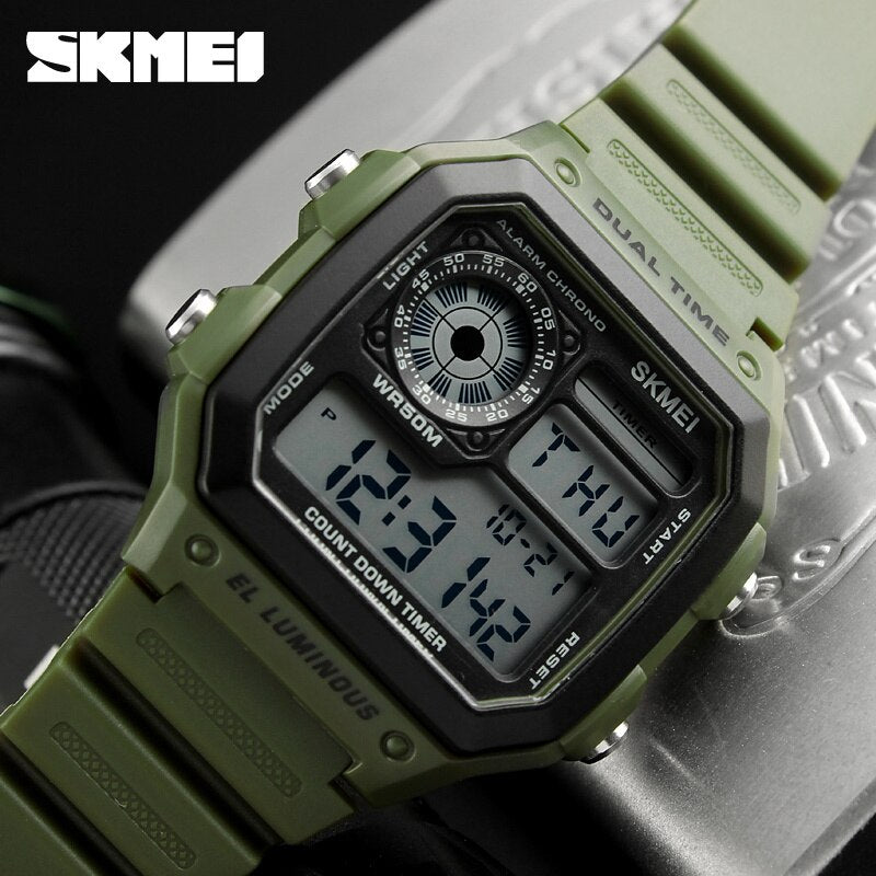 Skmei Famous Outdoor Sports Watches Men Waterproof Countdown Digital Watches Military Wristwatches For Women Man Clock Relogio