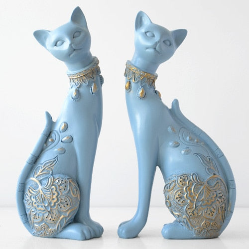 Figurine Decorative Resin Cat statue for home decorations European Creative wedding gift animal Figurine home decor sculpture