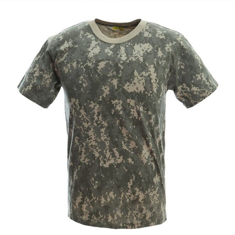 MEGE Military Camouflage Breathable Combat T-Shirt,  Men Summer Cotton T-shirt, Army Camo Camp Tees