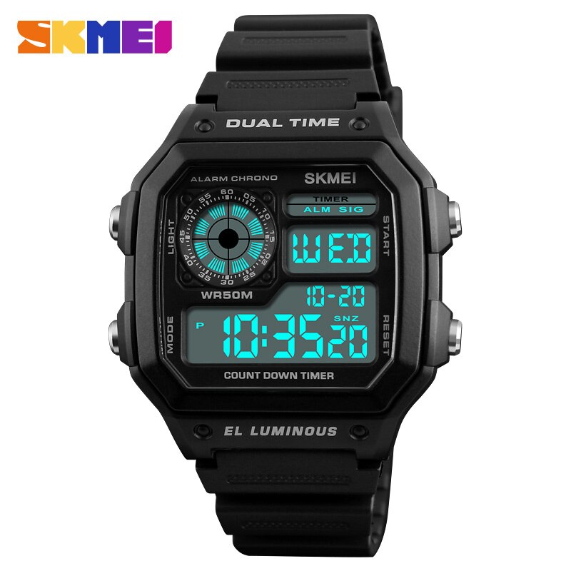 Skmei Famous Outdoor Sports Watches Men Waterproof Countdown Digital Watches Military Wristwatches For Women Man Clock Relogio