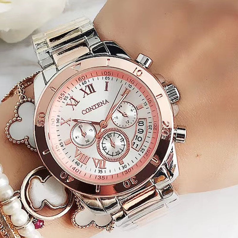 2022 Women Watches Geneva Famous Luxury Brand Fashion Gold Watches For Ladies Casual Female Quartz Watch Women's Wristwatches