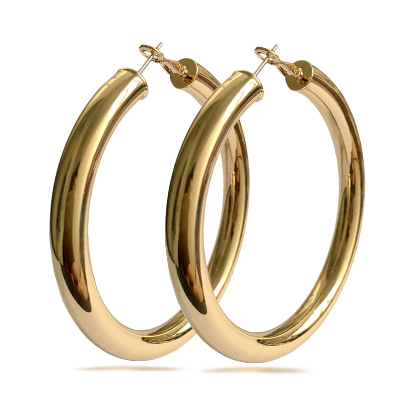 UKEN 2020 Punk Fashion 70mm Diameter Wide Big Hoop Earrings For Women Statement Earrings Brincos Jewelry Accessories Thick