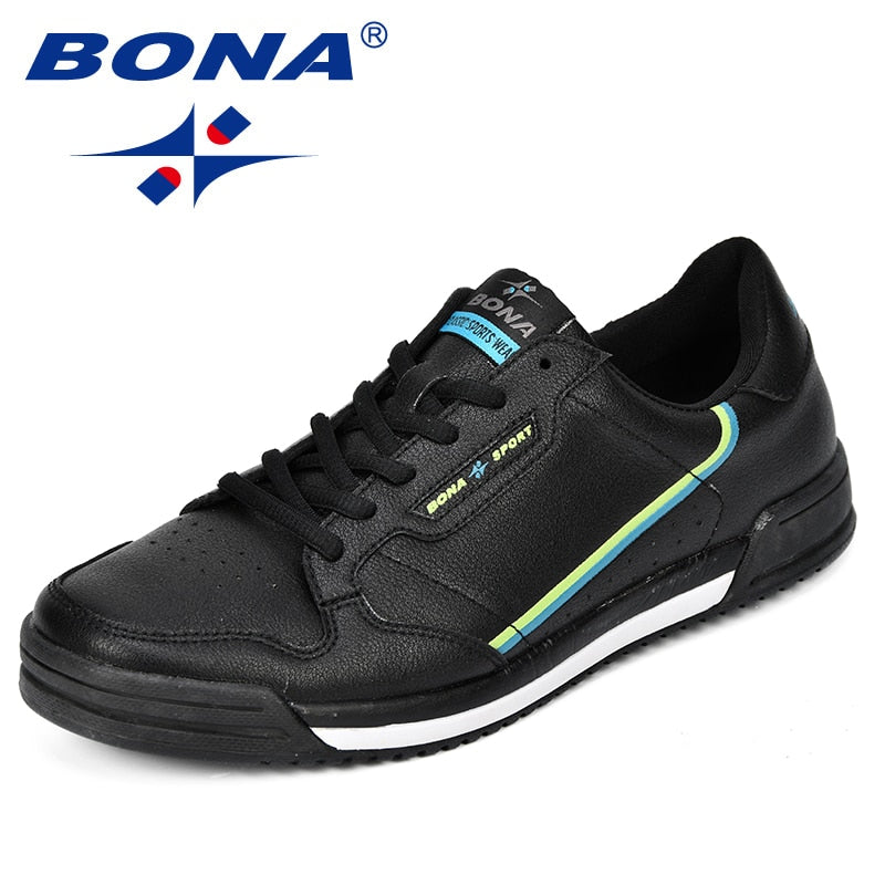 BONA Fashion Men Flats Shoes Autumn Breathable Men&