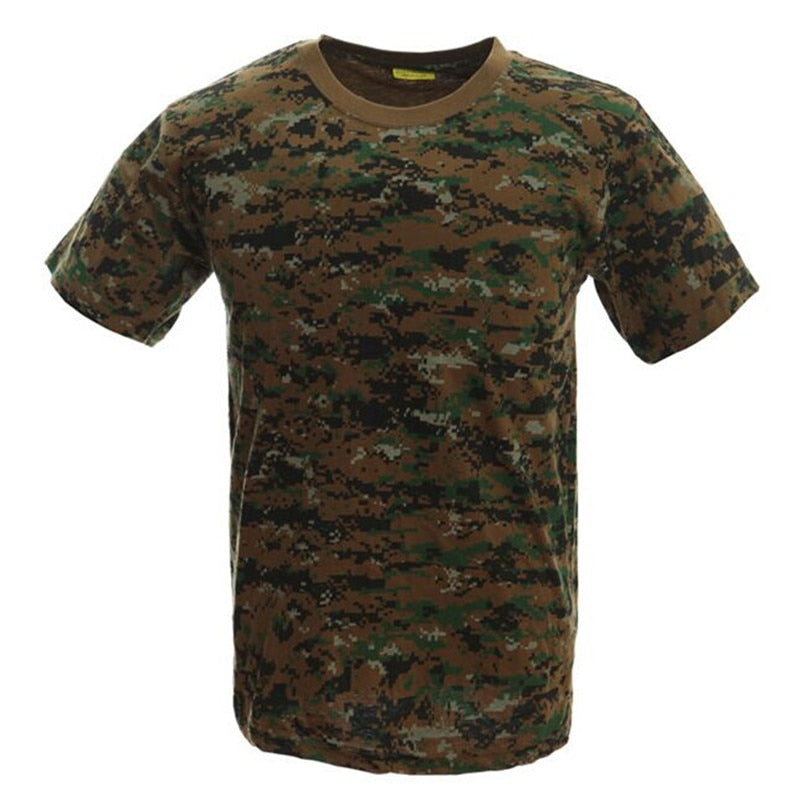 MEGE Military Camouflage Breathable Combat T-Shirt,  Men Summer Cotton T-shirt, Army Camo Camp Tees