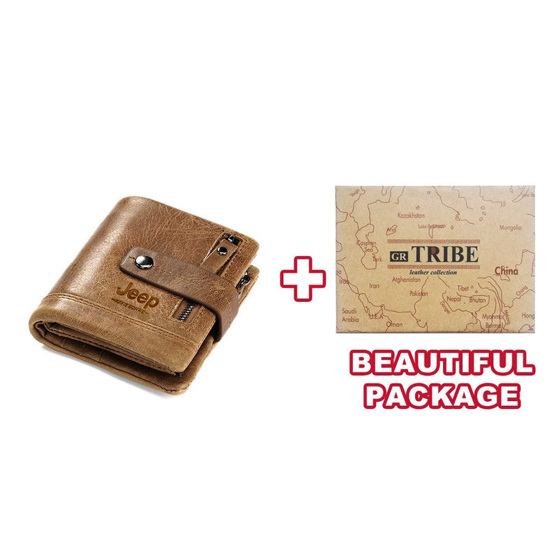 Top Sale 100% Genuine Leather Men Wallet Coin Purse Small Card Holder PORTFOLIO Portomonee Male Walet Pocket Coffee Money