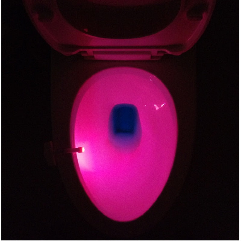 16/8 Color Backlight for Toilet Bowl WC Toilet Seat Lights with Motion Sensor Smart Bathroom Toilet Night Light LED Toilet Light