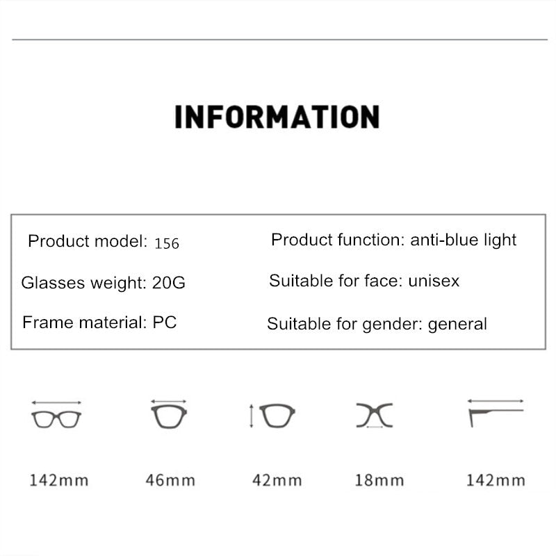 WNEELK Oversize Cat Eye Eyeglasses for Women Anti-Blue Light Glasses for Men Optical Computer Eye Wear Frame Fashion Spectacle