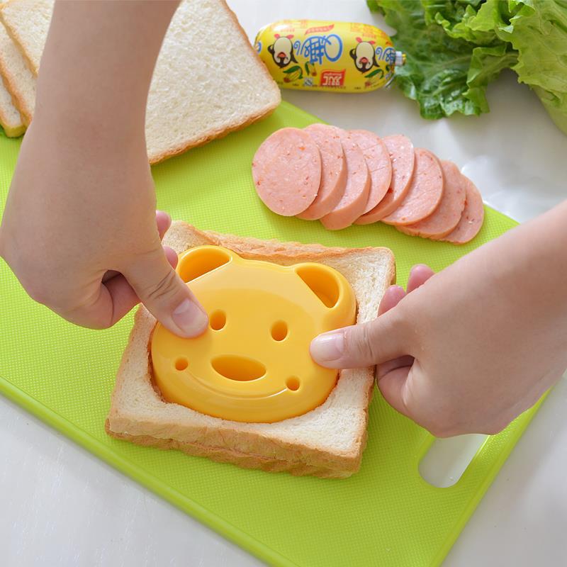 Kitchen Breakfast Bear Sandwich Mold Bread Biscuit Embosser Cake Tool DIY Making Mold Household Making Accessories