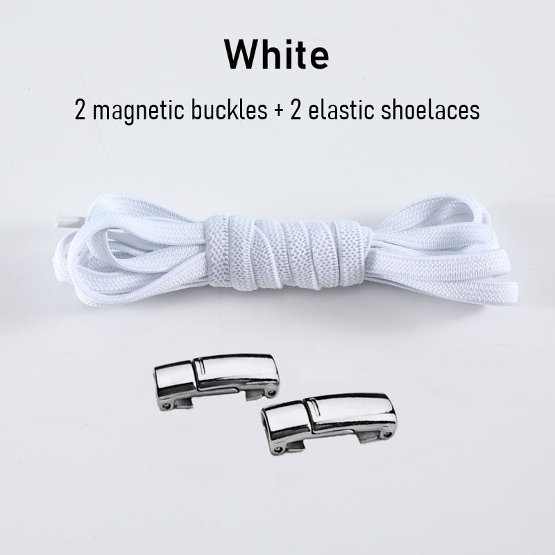 1Pair No tie Shoelaces Magnetic Elastic Shoe Laces For Kids and Adult Sneakers Shoelace 23 Color Shoestrings