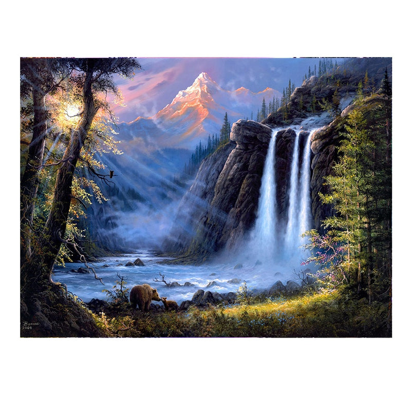 Landscape waterfall 5D diamond painting new product rhinestone embroidery diamond mosaic complete design cross stitch home decor