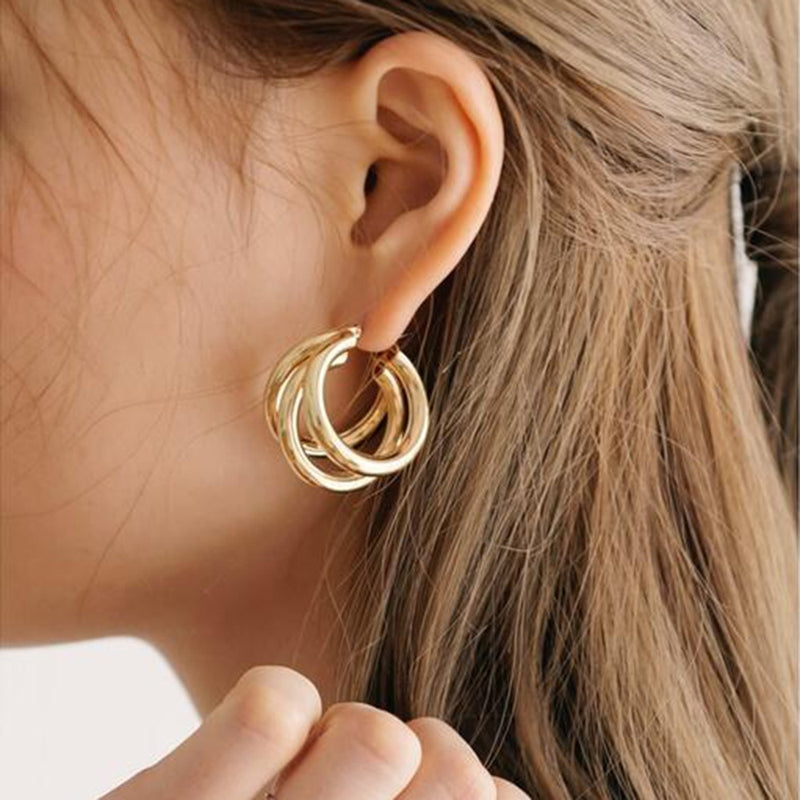 IPARAM 2021 New Big Circle Round Hoop Earrings for Women&