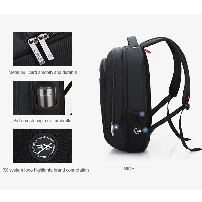 OIWAS New Men Laptop Backpack Schoolbag Travel Bag Male Multi-function Ultra-light Packs Unisex High Quality Backbag Mochila