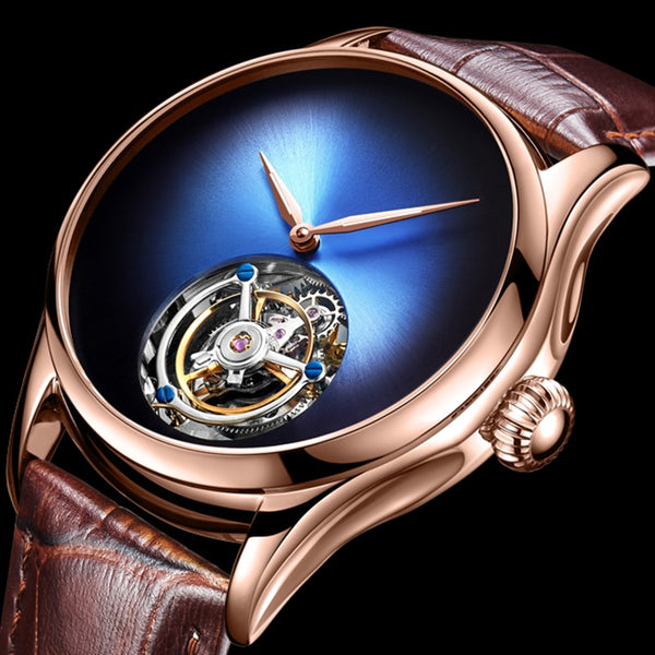 GIV Men Mechanical Wristwatches Real Flying Tourbillon Skeleton Wrist Watch Watches for Men Luxury Sapphire 2021 reloj hombre