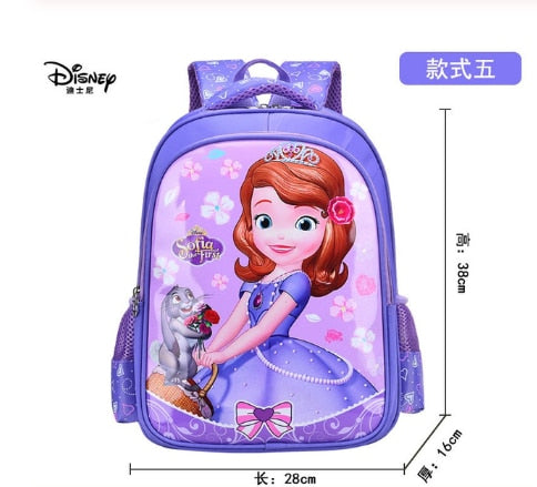 Disney cartoon schoolbag Frozen elsa Anna girls cute primary school bag kindergarten Cute backpack