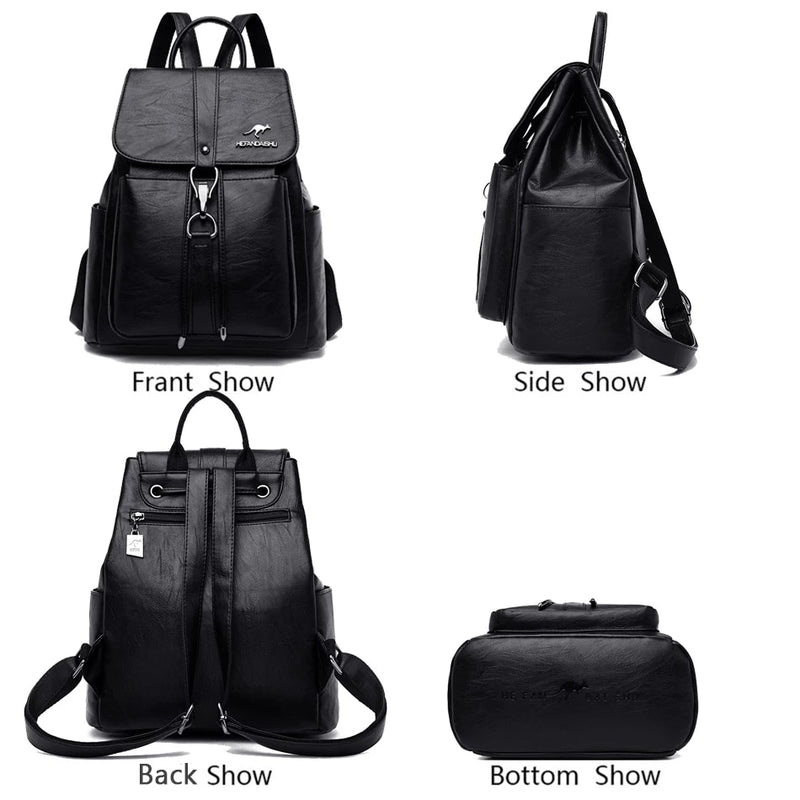 New Women's Designer Backpack Casual Back Pack for Women High Quality Leather Backpacks Female School Bags for Teenage Girls Sac