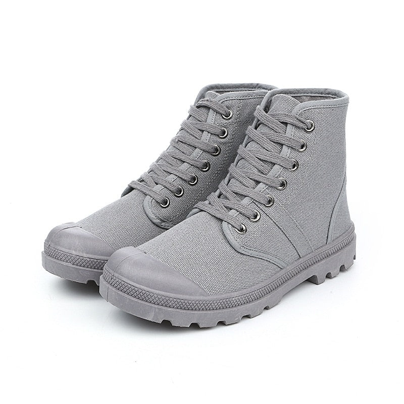 YWEEN Lace Up Men&#39;s Casual Shoes Spring Autumn High Top Men&#39;s Army Shoes Men Casual Canvas Shoes Male High Quality Shoes