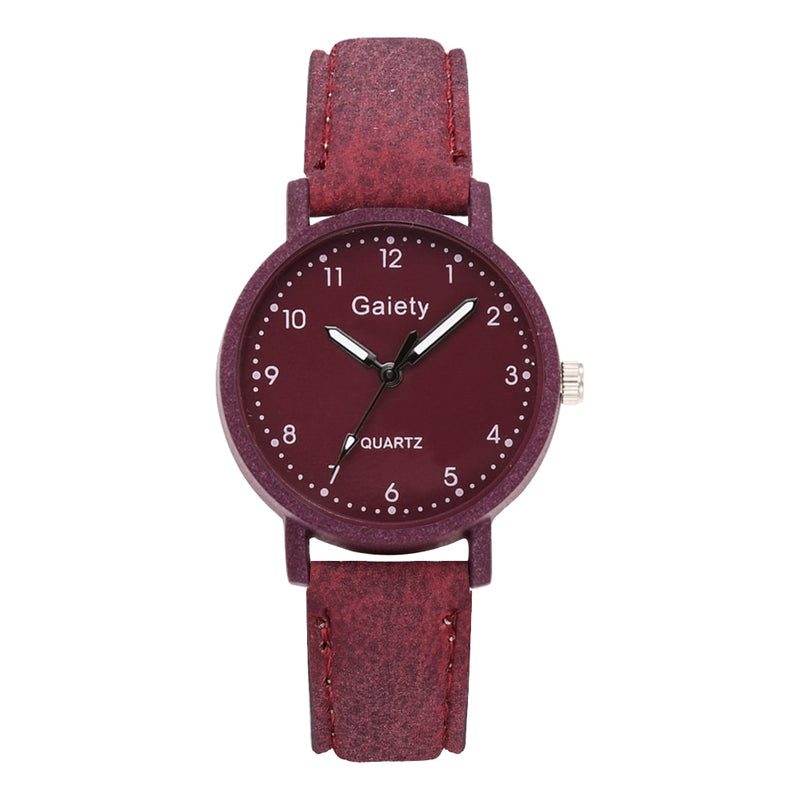 Gaiety Brand Elegant Women Leather Strap Watch Casual Ladies Quartz Wristwatch Female Bracelet With Watch Set Clocks Reloj Mujer