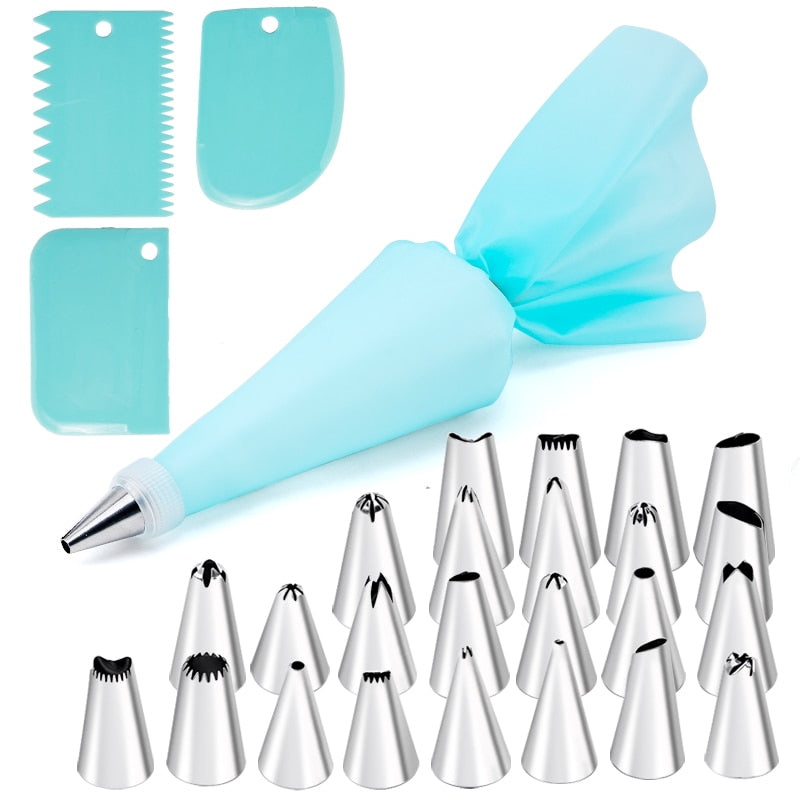 6/14/26/29 pcs set Cream Nozzles Pastry Tools Accessories For Cake Decorating Pastry Bag Kitchen Bakery Confectionery equipment