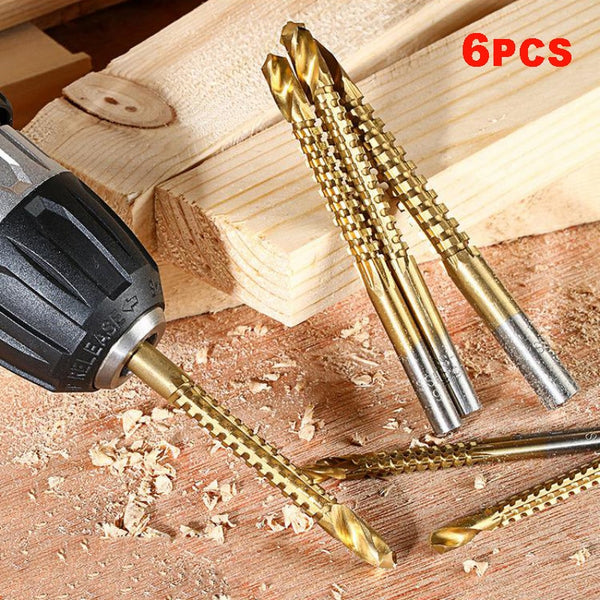 Drill Bit Set 6pcs/bag High Speed Stee Woodworking Tools Wood Punching Slotting Sets Of Hand Tools Multi Function Metal Drills