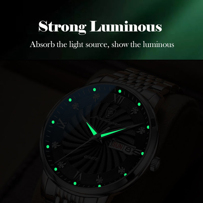 POEDAGAR 2022 Fashion Watch Men Stainless Steel Top Brand Luxury Waterproof Luminous Wristwatch Mens Watches Sports  Quartz Date