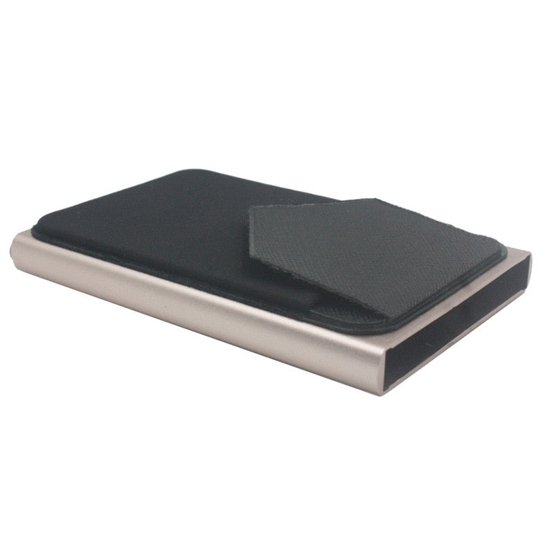 Pop-out RFID Card Holder Slim Aluminum Wallet Elasticity Back Pouch ID Credit Card Holder Blocking Protect Travel ID Cardholder
