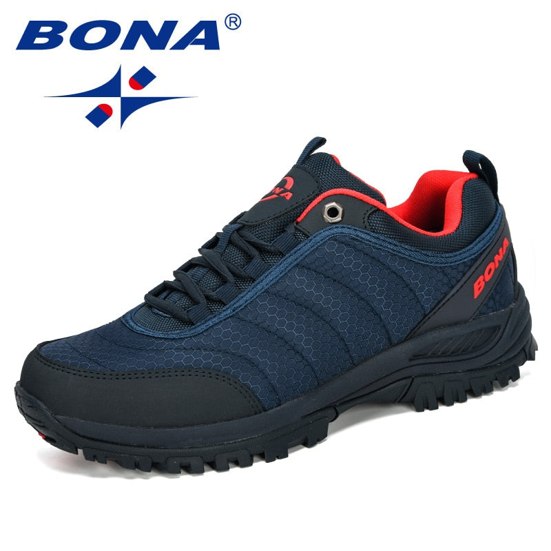 BONA New Arrival Hiking Shoes Man Mountain Climbing Shoes Outdoor Trainer Footwear Men Trekking Sport Sneakers Male Comfy