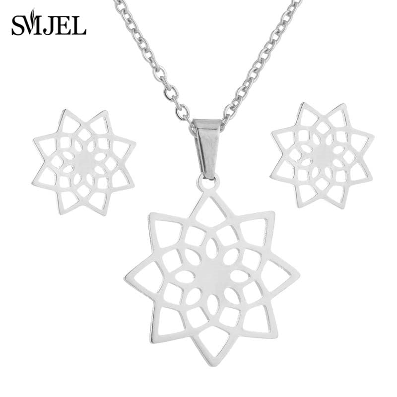 SMJEL Stainless Steel Necklaces for Women Jewelry Mini Animal Rabbit Necklace Heart Beat Dog Paw Print Collier Femme Wholesale