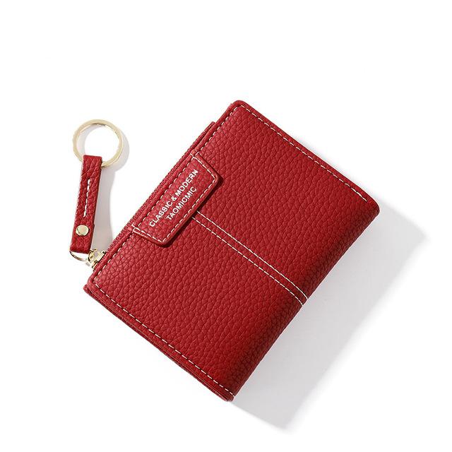 Brand Yellow Women Wallet Soft PU Leather Female Purse Mini Hasp Card Holder Coin Short Wallets Slim Small Purse Zipper Keychain