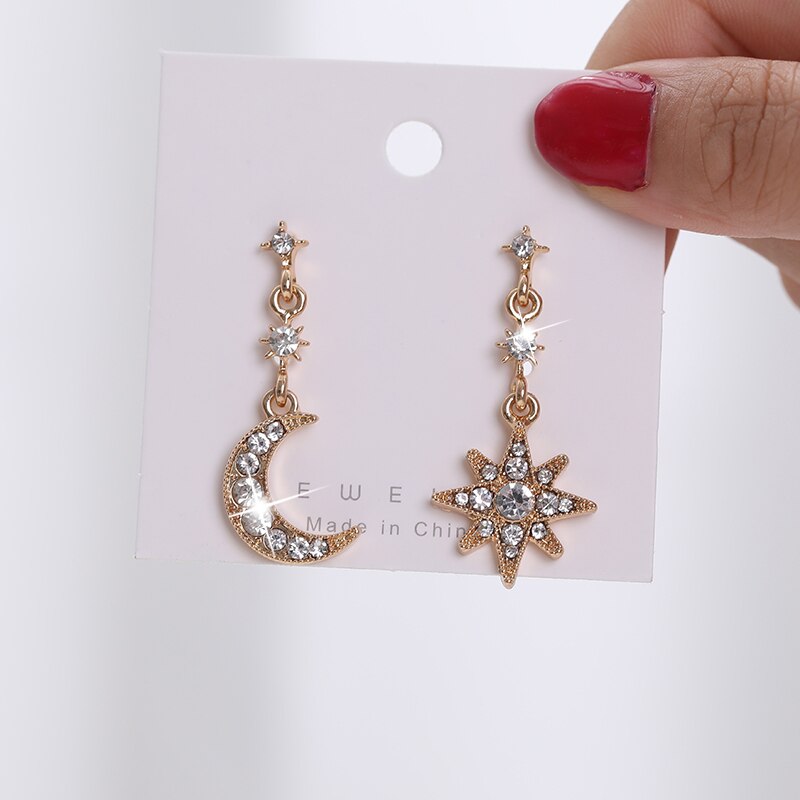 Long Earrings Women Bow Tassel Earing Front and Back Crystal Bowknot Drop Female Temperament  Butterfly Earrings