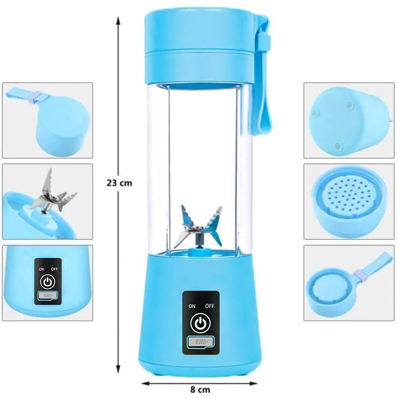 6 Blade Portable Mixer USB Electric Fruit Juicer Handheld Smoothie Maker Blender Stirring Rechargeable Food Processor Juice Cup