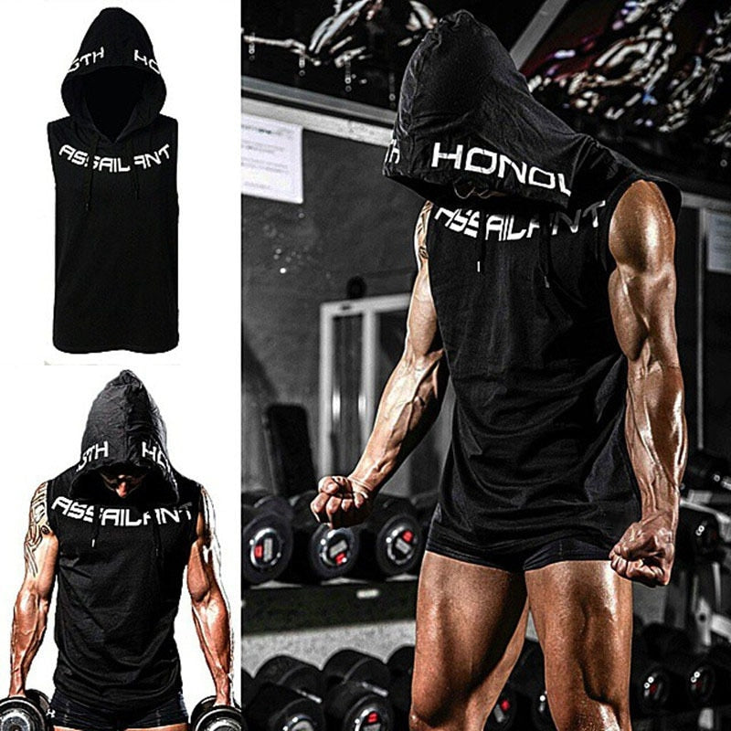 HETUAF 2019 Mens Cotton Hoodie  fitness clothes bodybuilding tank top men  Trend Tees Shirt Casual vest