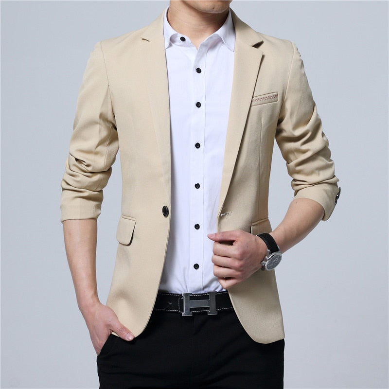 2021 Spring Autumn New Men Blazer Fashion Slim casual blazer for Men Brand Mens suit Designer jacket outerwear men 3 colors