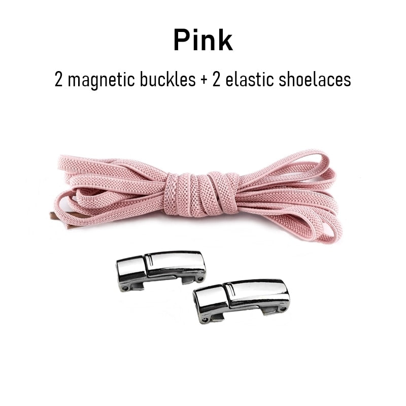 1Pair No tie Shoelaces Magnetic Elastic Shoe Laces For Kids and Adult Sneakers Shoelace 23 Color Shoestrings