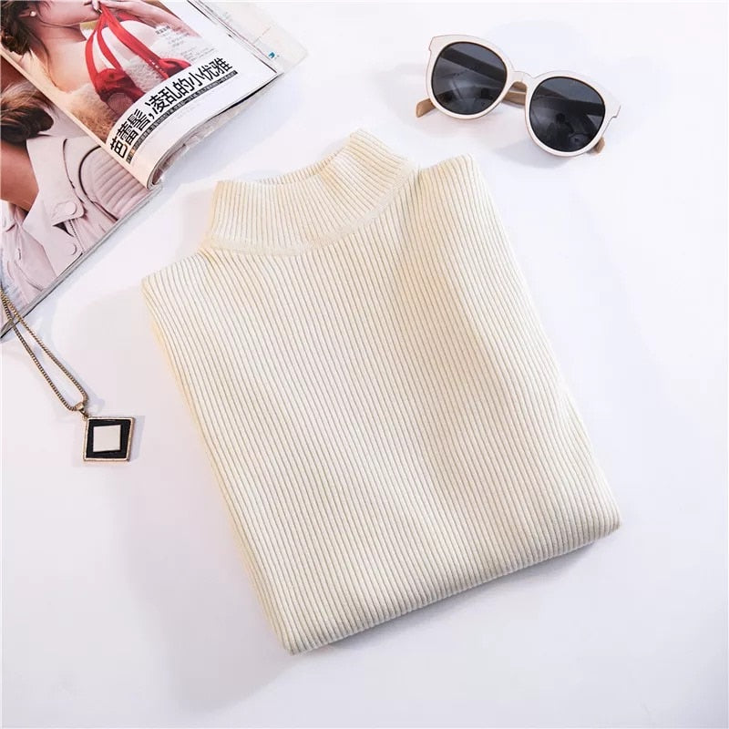 Marwin New-coming Autumn Winter Top Pull Femme Turtleneck Pullovers Sweaters Long Sleeve Slim Oversize Korean Women&