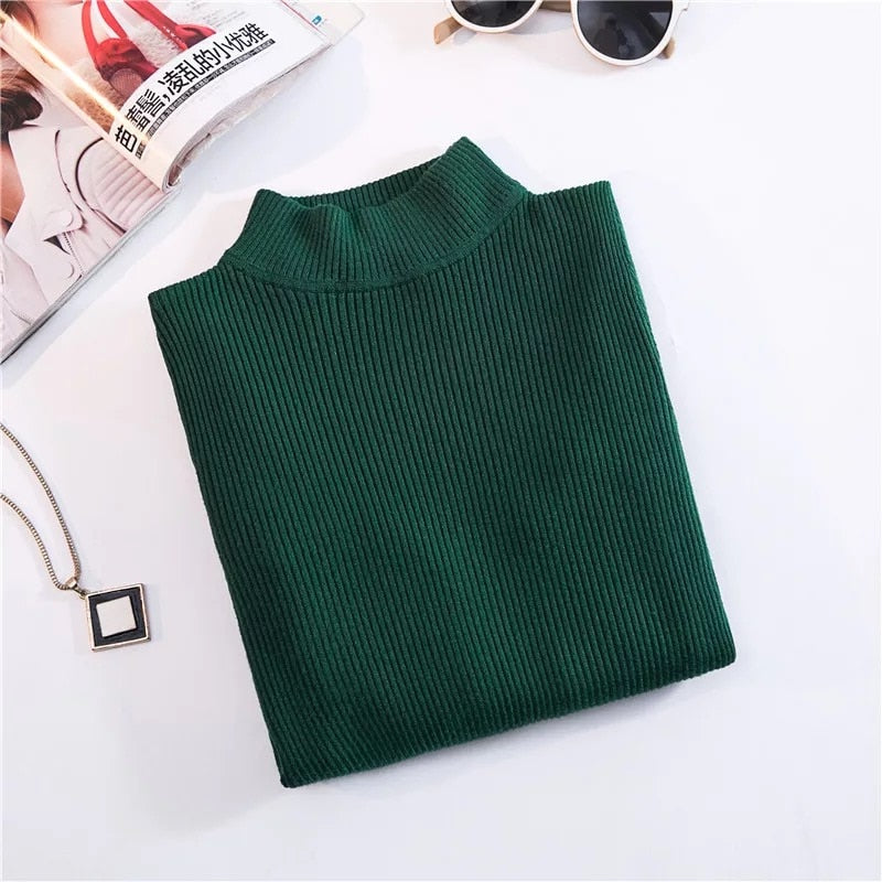 Marwin New-coming Autumn Winter Top Pull Femme Turtleneck Pullovers Sweaters Long Sleeve Slim Oversize Korean Women&