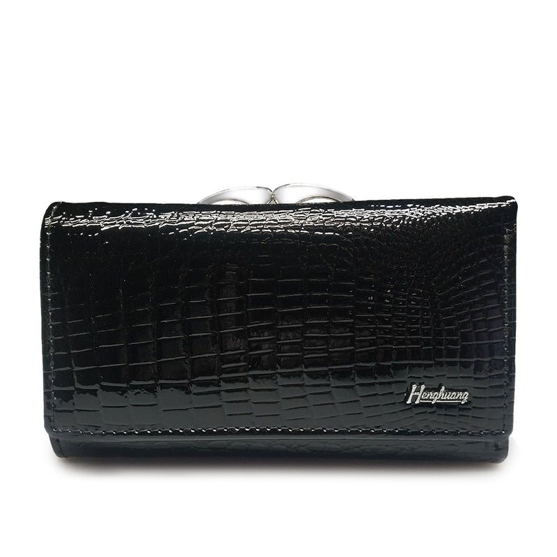 HH Women&#39;s Wallet and Purse Genuine Leather Lady&#39;s Wallets Small Short  Clutch Coin Purse Luxury Female Luxury Purses