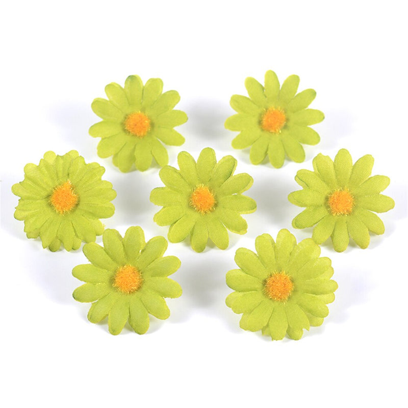 50pcs Artificial Sunflower Flowers Faux Daisy Flower Head Wedding Decorations DIY Floral Design Craft Supplies Home Party Decor